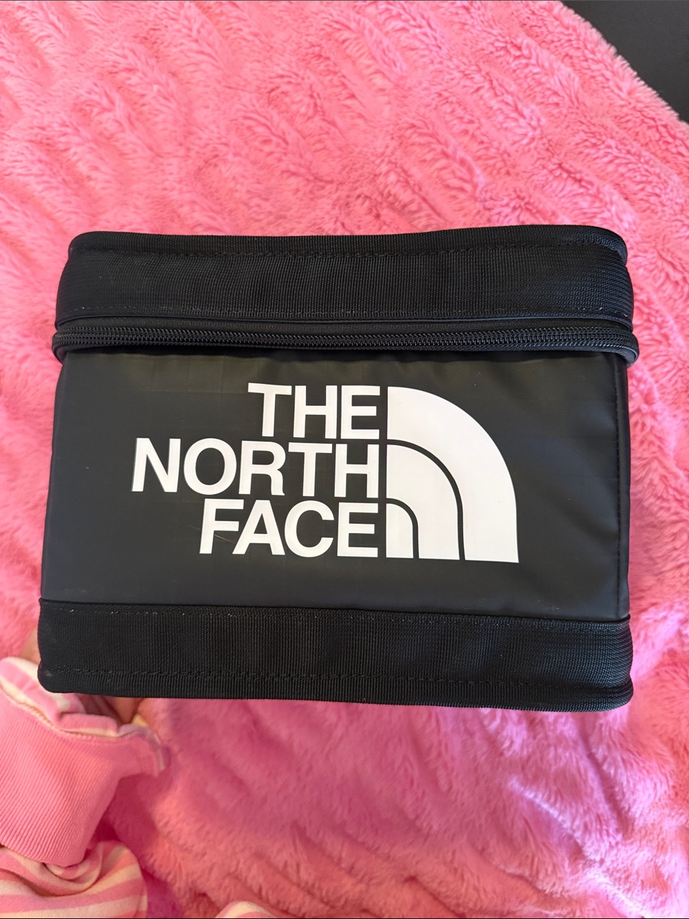 The North Face Black Lunchbox with White Logo